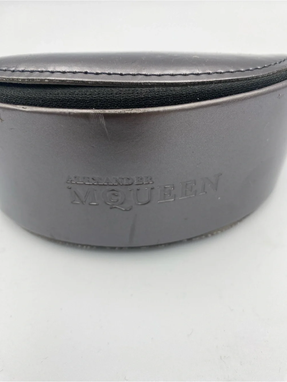 Alexander McQueen Black Leather Eyewear Case